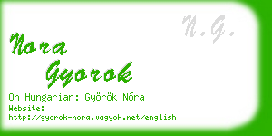 nora gyorok business card