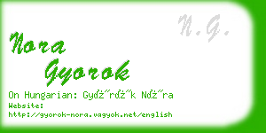 nora gyorok business card